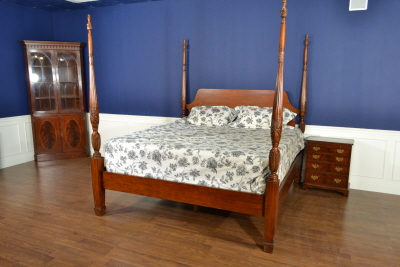 Lh 4578 Rice Carved Poster Bed Leighton Hall Furniture Lh 4578 Rice Carved Poster Bed